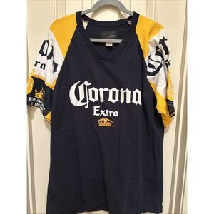 Corona Extra Vintage Calhoun Adult Shirt Large Short Sleeve Relaxed Fit Beer